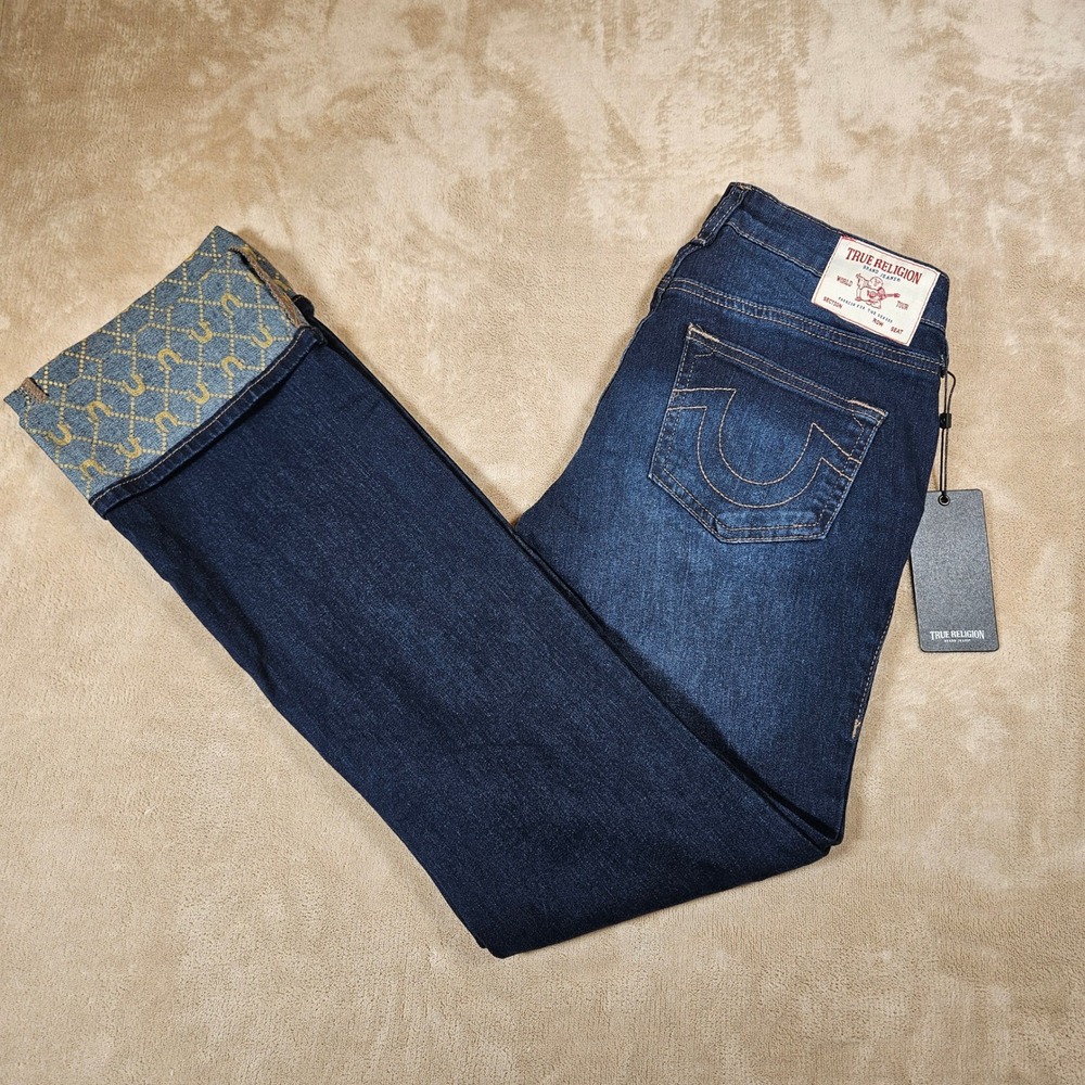 True Religion Becca Mid Rise Bootcut Jeans Dark Oak Wash 26 NWT 600578